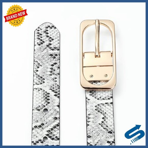 Thin Gold Buckle Stretchable Dress Belt for Women Adjustable 24-33 main image 8